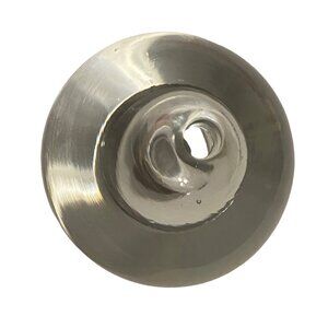 Vtg Hand-Made In Poland Crystal Clear Glass Paperweight 2.5"x3" Elegant Office